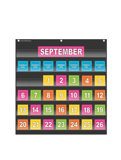 Empty Calendar Pocket Chart