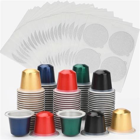 Empty disposable pod.  100pcs Disposable Fillable Empty Aluminum Foil Capsules Coffee Pods C...