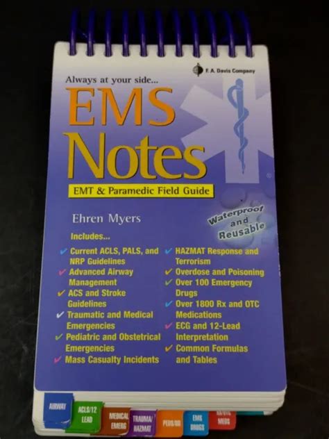 Ems notes emt and paramedic field guide daviss notes spiral bound common. - Mitsubishi pajero pinin 2000 2001 2002 2003 manuale di riparazione.
