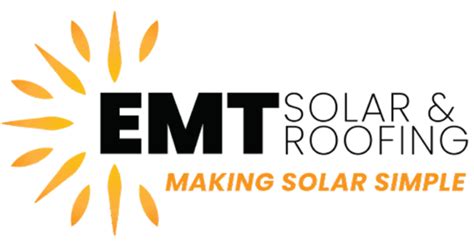 Emt solar. EMT Solar & Roofing 5.0 1 Verified Reviews Find screened and approved pros Find Pros This professional is not eligible to be in our network Let’s find you the best HomeAdvisor screened and approved professionals. Find Other Pros Learn more about HomeAdvisor’s screening and ... 