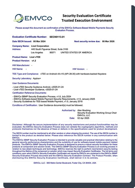 Emvco approved products.  This is Tested security in electronic payment transactions Comp...