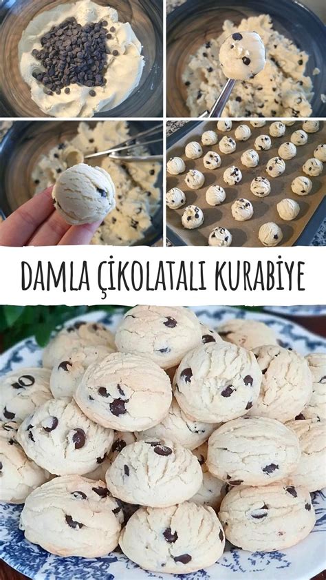 En iyi çikolata parçacıklı damla çikolatalı kurabiye tarifi Kurabi̇ye .