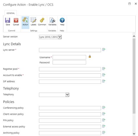 Enable Lync / OCS - Nintex