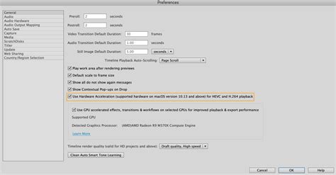 Enable hardware accelerated decoding premiere. 264 and HEVC codecs.  RHEL supports VA-A...