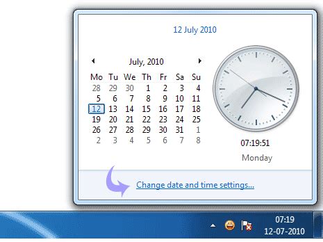 Enable old Windows 7 Clock, Calendar in Windows 10 Taskbar