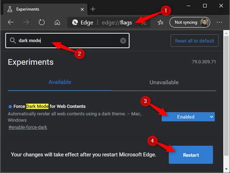 Enable or Disable Dark Mode for Websites in Microsoft Edge Chromium