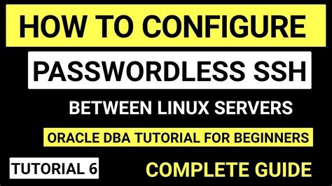 Enable password less SSH between Linux servers - YouTube