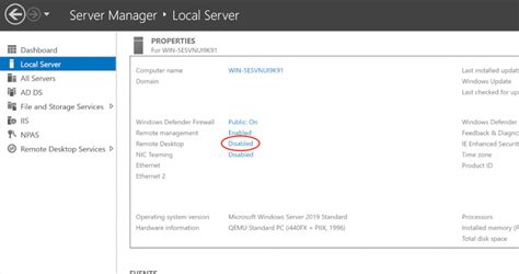 Enable rdp windows server 2019 firewall. .  ...
