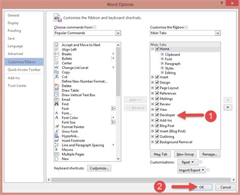 Enable the Developer Tab in Microsoft Word Encore Business Solutions