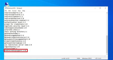 Enablecredsspsupport avd. RDP file settings.  Ensuring both sides Enablecredsspsupport:...