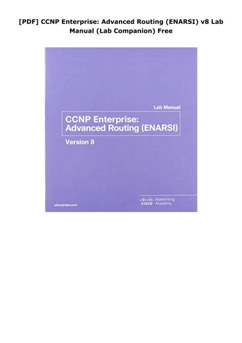 Enarsi lab manual pdf.  - CCNP-350-401/CCNP-Enterprise-Advanced-Routin...