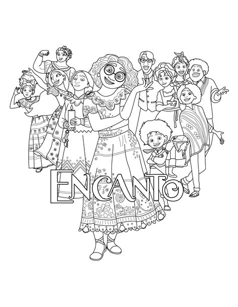Encanto Printable Coloring Page Customize and Print