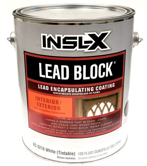 Encapsulate paint for lead. Lead Block ® is a water-based elastomeric acrylic coating with excellent adhesion, elongation, and tensile strength characteristics. When applied to surfaces bearing lead-containing paint, this product will seal in the lead paint with a thick, elastic membrane sheathing. Cost-effective alternative to lead paint remediation 