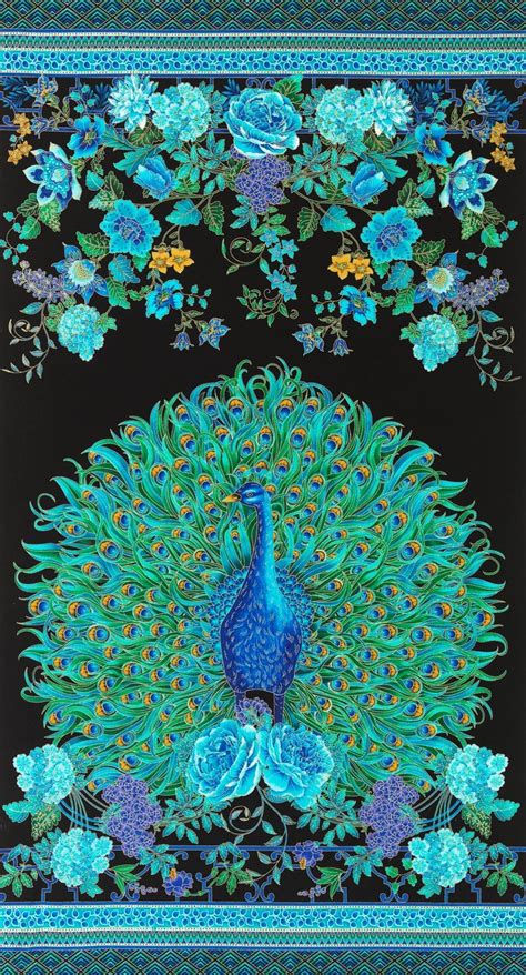 Enchanted Plume Peacock Panel - by H