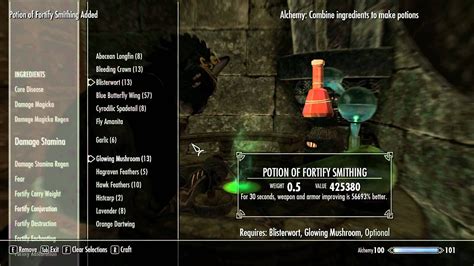 Enchanting potion. In my case, though, I have to wear 4 pieces of armor with 20% increase in alchemy to make potions that have an increase in enchanting of 22%! Then, if I use the potions to create new alchemy enhancing gear I only get a bonus of 22% to my alchemy on each piece which isn't enough to make new enchant potions that are any stronger than the previous. 