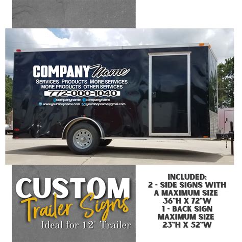 Enclosed Trailer Vinyl Graphics template
