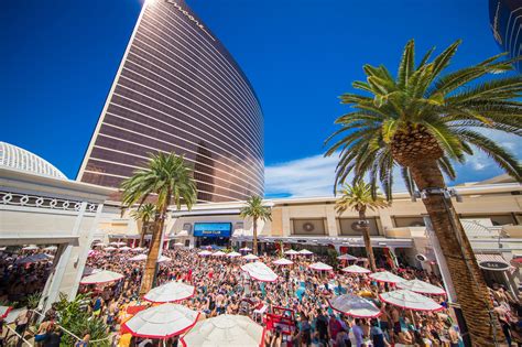 Encore beach. The luxurious Encore Beach Club pool features 40-feet tall palms trees, 26 cabanas, eight 350-square-foot two-story VIP bungalows, a restaurant and and a poolside gaming area. 3121 South Las Vegas Blvd Las Vegas, NV 89109 702-770-7300 Connected to the Encore Beach Club is the Surrender nightclub. The 5,000-square-foot nightclub is open to the ... 