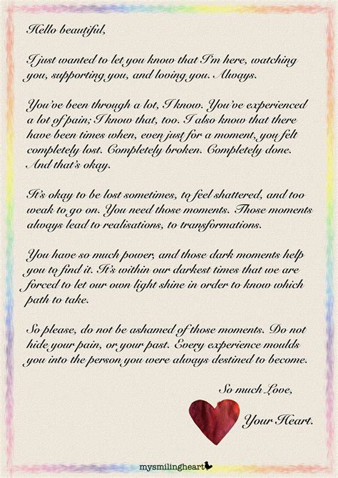 Encouragement palanca letter sample. In writing a letter such as this, keep some key factors in mind. Never speak ill of your child's other parent. Be honest with your children. Don't sell them pipe dreams that won't come true. Remind your children that you are still a family. The family might look different now, but it is a family, nonetheless. 