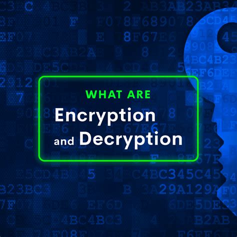 Encryption and decryption. 