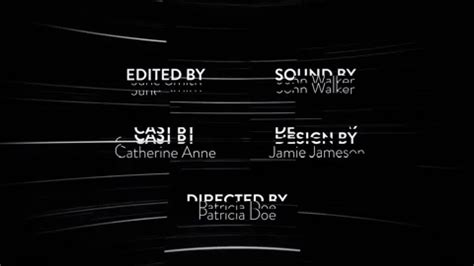 End Credits After Effects Templates Motion Array