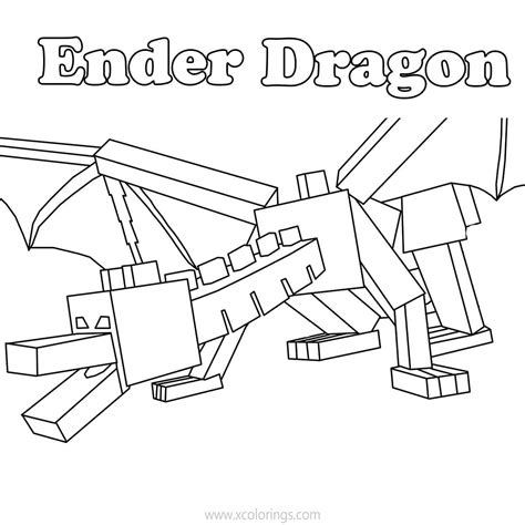 Ender Dragon Minecraft Coloring Pages