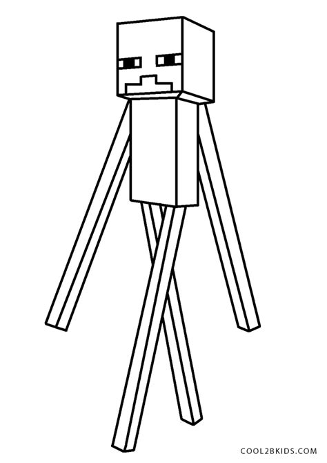 Enderman Minecraft Coloring Pages