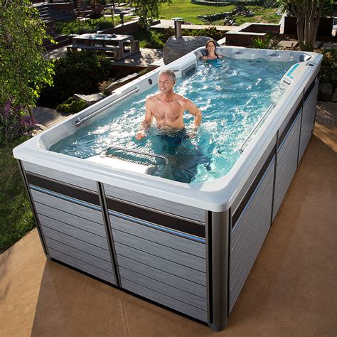 Endless pools swim spa. Just your own compact pool, where you swim or exercise against a broad, deep current that's adjustable to any speed, stroke, or ability. An Endless Pool is simple to install, easy to maintain, and economical to run. Indoor installations allow you to swim year-round in any type of weather. The small footprint means our swimming pools use fewer ... 