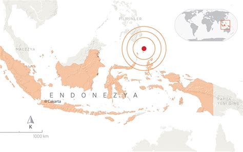 Endonezya’da 6,7 ve 7,1 büyüklüğünde deprem