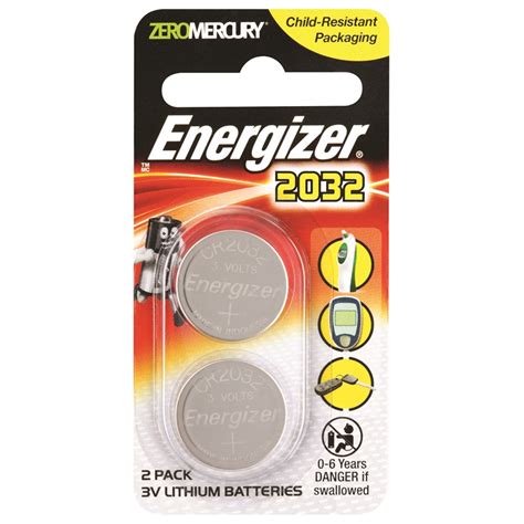 Energizer 2032 Batteries, Lithium CR2032 Battery, 2 Count