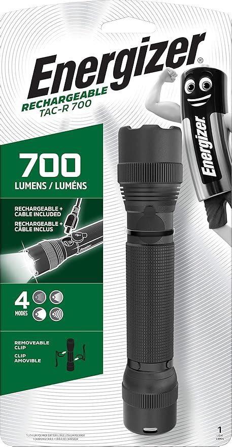 Energizer TAC-R 700 Rechargeable Tactical LED FlashLight …