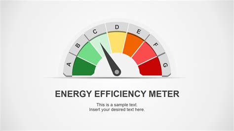Energy Efficiency Meter Shapes for PowerPoint SlideModel