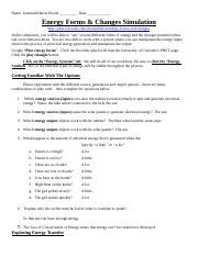 Energy Forms And Changes Simulation Answer Key is Here! The Power Facts