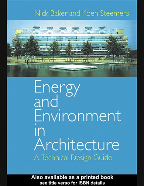 Energy and environment in architecture a technical design guide. - Séance de suivi sectoriel sur l'apprentissage continu (1).