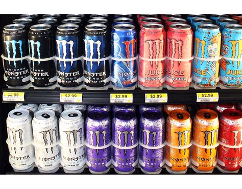 Energy drinks. Energy drinks differ from sports drinks in terms of key ingredients. Sports drinks don't contain caffeine or stimulants, unlike energy drinks. With only water, sugar and electrolytes, sports drinks replenish lost fluids after a sweaty workout session or an intense sports competition. 