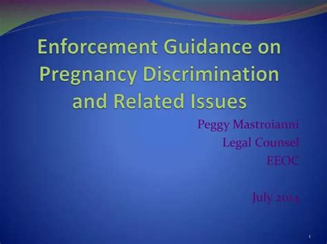 Enforcer Guidance on Pregnancy Discrimination and Related Issues