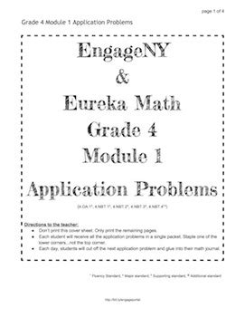 EngageNYEurekaMath4thGradeModule1Lesson19AnswerKeyEureka