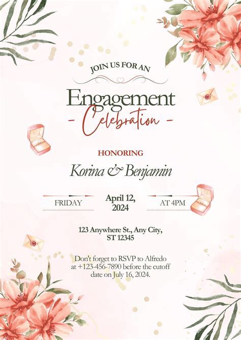 Engagement Party Invitation Templates