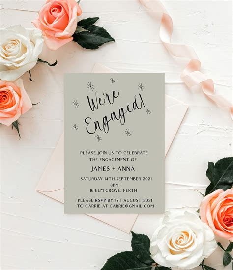 Engagement Party Invite Template