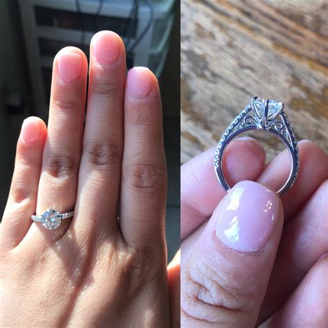 Engagement rings reddit. Another thing is ratio. Standard length to width ratio for ovals is about 1.3. Going with an elongated oval can make the stone seem larger without having to pay more for more carat weight. [deleted] • 3 yr. ago. I showed my fiance rings I already have to give him an idea of what size stone to go with. 