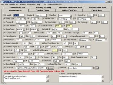 Engine Build Log Download - A virtual engine log book for engine ...