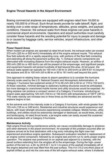 Engine Thrust Hazards in the Airport Environment - Boeing