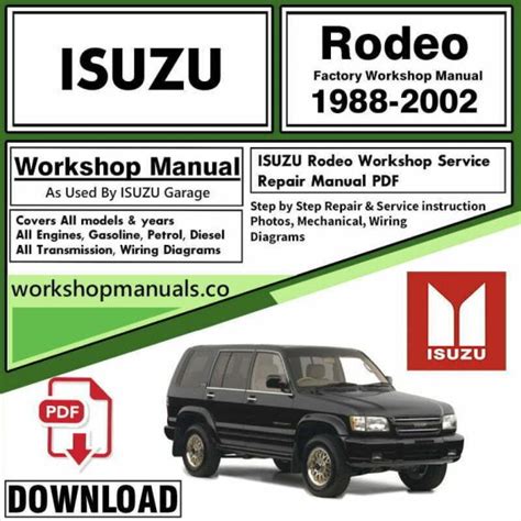 Engine repair manuals on isuzu rodeo 98. - Practical rf design manual doug demaw.