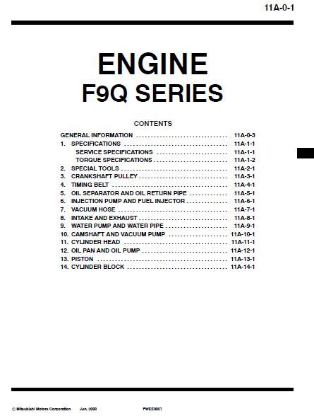 Engine workshop manual f9q e w. - Car manual for volvo 850 gl.