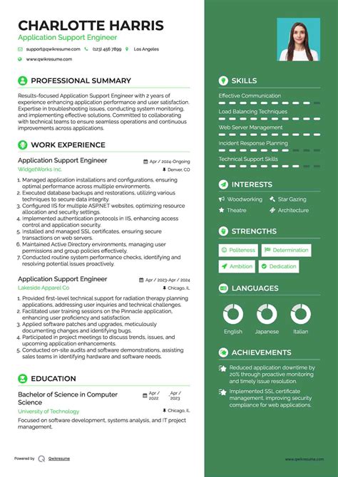 Engineer Application Resume Objective Support