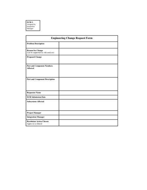 Engineering Change Request Form Fill Out, Sign Online and Download