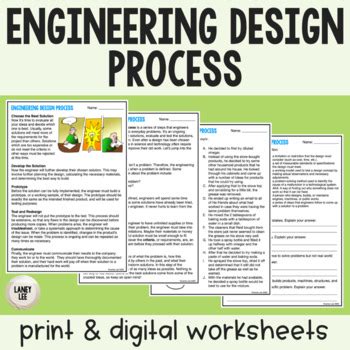 Engineering Design Process Reading Comprehension Worksheets Laney Lee