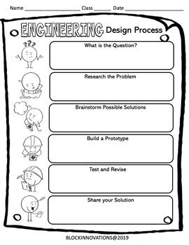 Engineering Design Process Worksheet Engineering design process