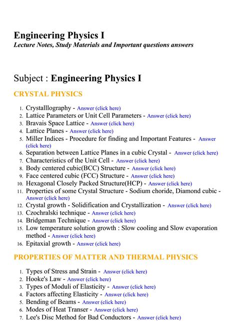 Engineering Formula Sheet 4 Engineering notes, Physics and