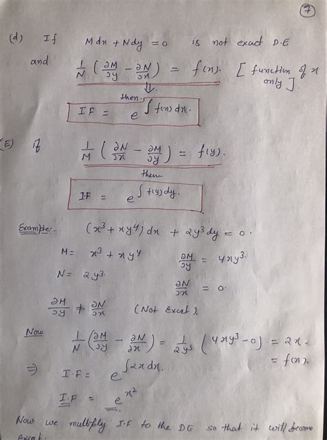 Engineering Mathematics Reducible to Exact Differential equation