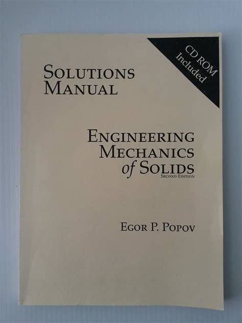 Engineering Mechanics Of Solids Solution Manual
